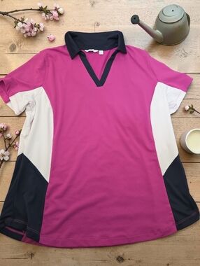 *1333 Lady Hangen polo shirt top Women L